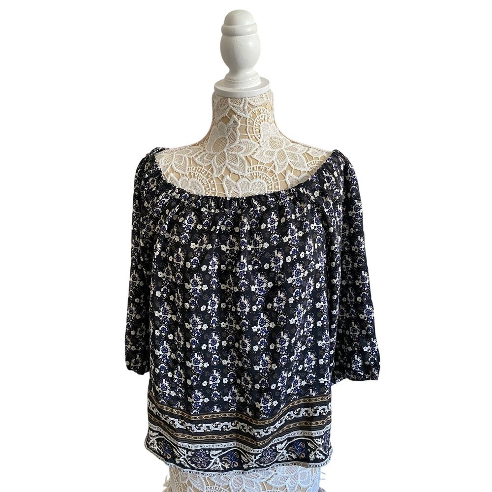 Madewell Silk Gardenhouse Off-the-Shoulder Top L